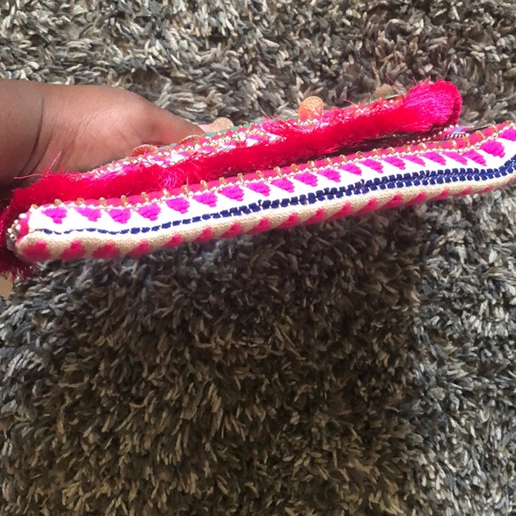 Express Pink Fringe Clutch - Picture 12 of 12